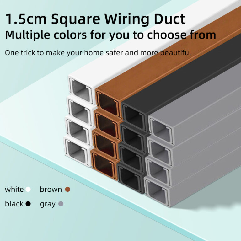 PVC Cable Trunking Double-Layer Thickened for Durability, High-Insulation & Flame-Retardant, with Self-Adhesive for Easy Installation