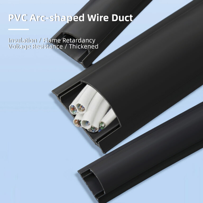 PVC Self-Adhesive Floor Cable Duct – Step-Resistant, Wear-Resistant & Damage-Proof, Flame-Retardant Cable Organizer, Ideal for Multiple Scenarios