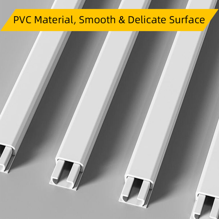 12mm PVC Surface-mounted Wiring Duct, Eco-friendly & Flame-retardant, Self-adhesive Cable Organizer for Walls, 4 Versatile Colors: Black, White, Gray, Brown