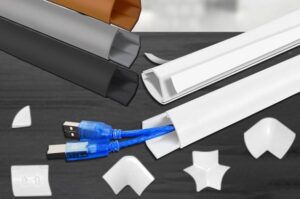 adhesive backed corner cable trunking cover image